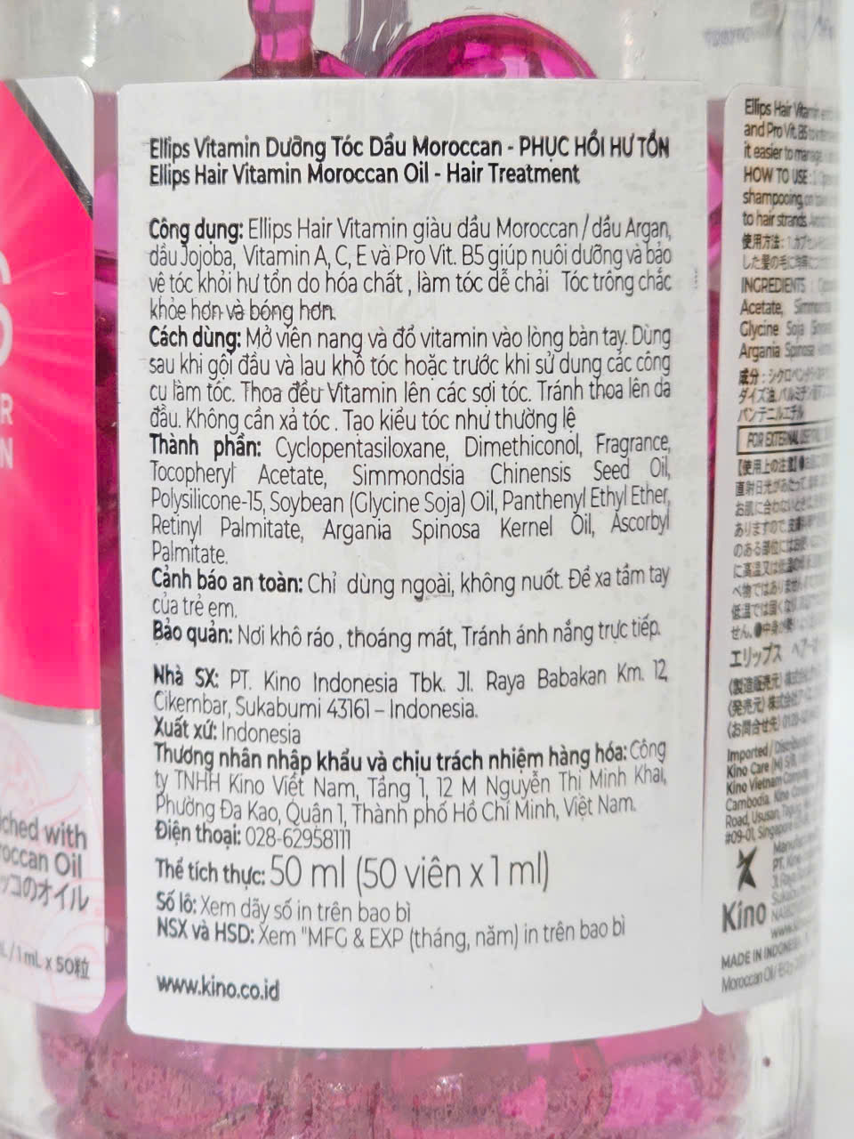 Hộp 50 Viên Serum Vitamin Dưỡng Tóc Ellips