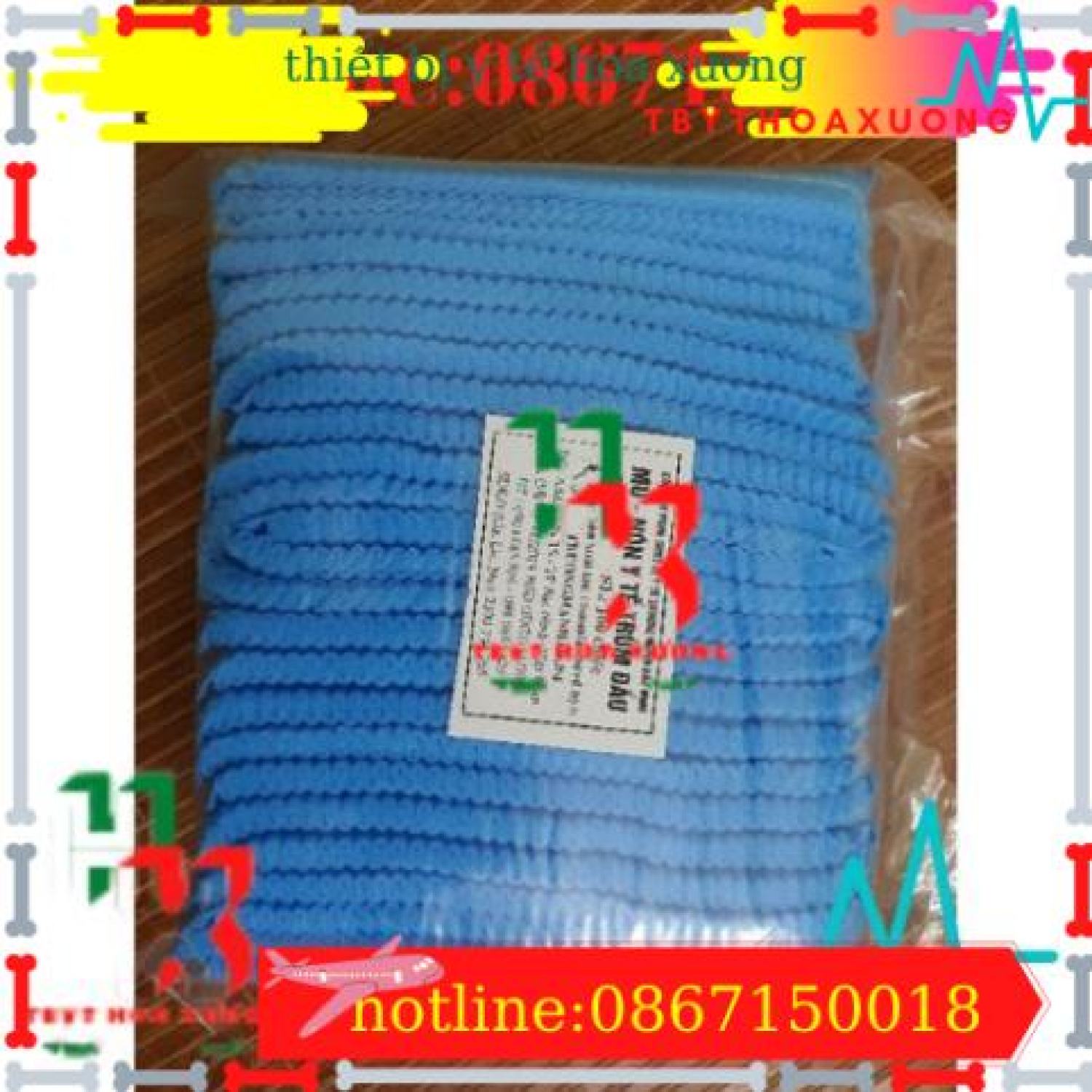 Mũ Giấy Y Tế Trùm Tóc Dùng 1 Lần Bịch 100 Chiếc