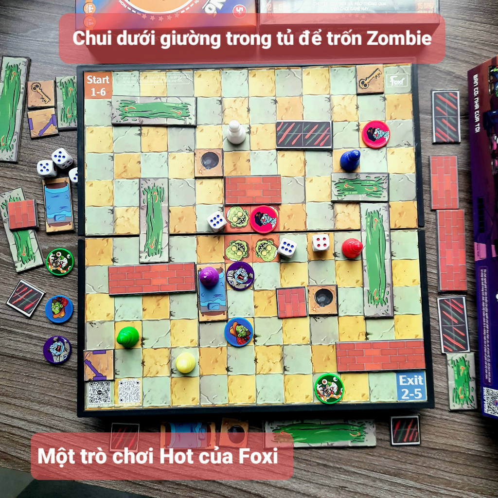 Đồ Chơi Board Game - Chạy Trốn Zombies Nam Châm