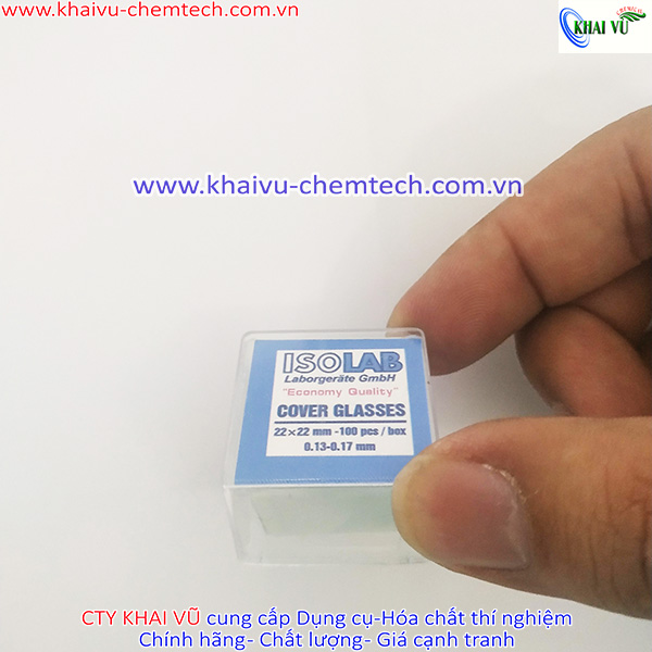 [Hãng Isolab, Assistant- ĐỨC] LAMEN KÍNH HIỂN VI 22x22mm