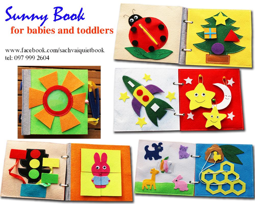Sách vải Quiet Book cho bé / Sunny Book