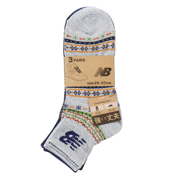 Set 03 đôi tất New Balance  - Nhật Bản (Size 23~25cm)