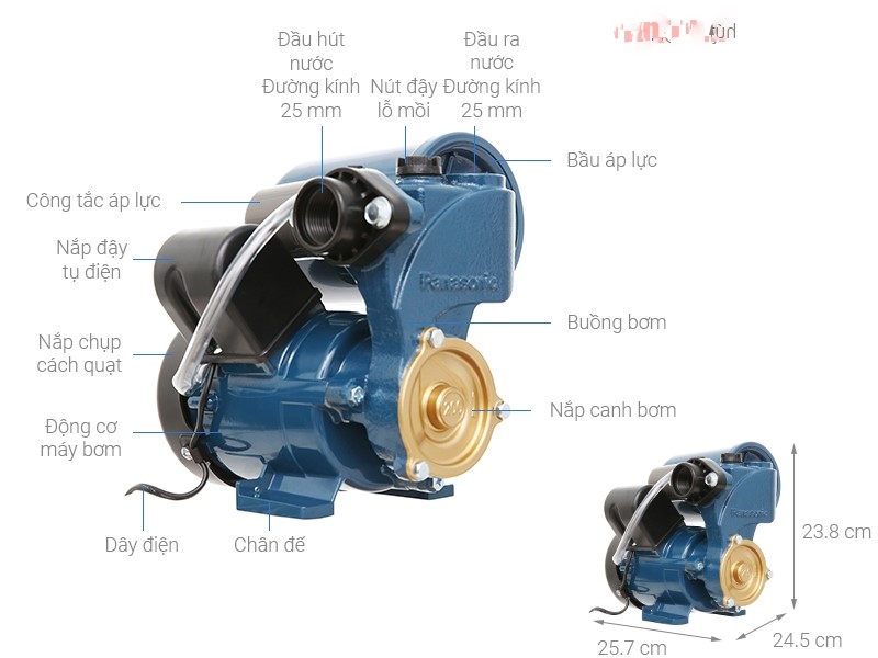 Máy bơm nước tăng áp panasonic a-200jak - 200w