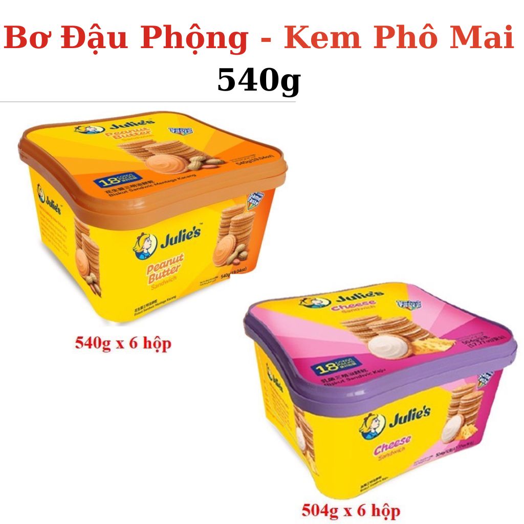 Bánh Quy Nhân Bơ Đậu Phộng Julie’s (540g)