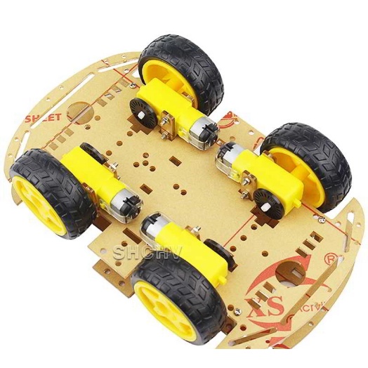 Khung xe robot 2 tầng 4 bánh stem