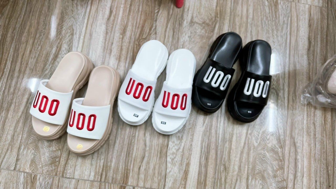 Dép nữ độn 5cm UOO da mềm thời trang siêu xinh