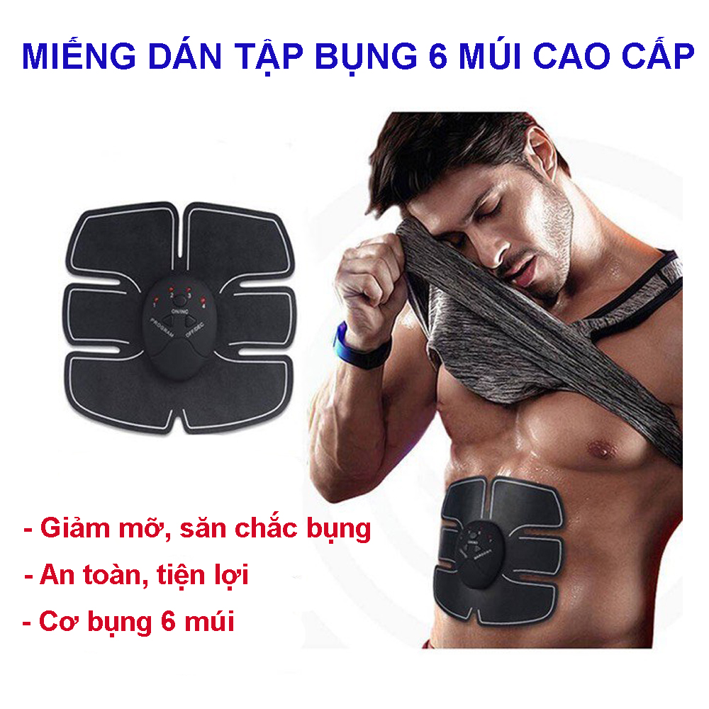 Miếng dán tập cơ bụng Miếng dán tập cơ bụng. Thiết kế đơn giản gọn nhẹ làm săn chắc và giảm mỡ vùng bụng. LỖI 1 ĐỔI 1 MUA NGAY