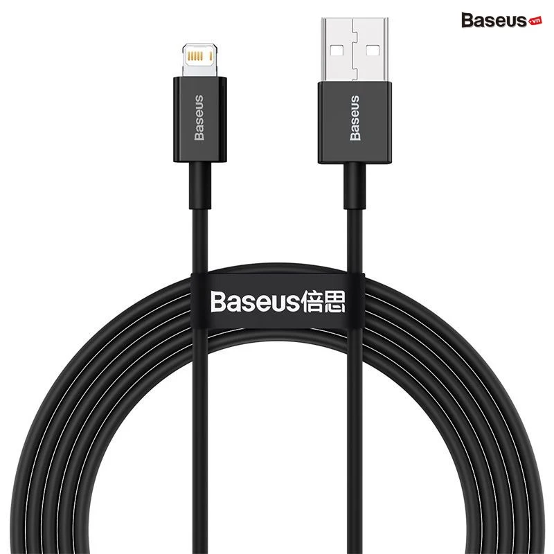 Cáp sạc nhanh lightning Baseus Superior Series Fast Charging Data Cable USB cho iPhone/ iPad 1M (2.4A, 480Mbps, Fast charge, ABS/ TPE Cable)