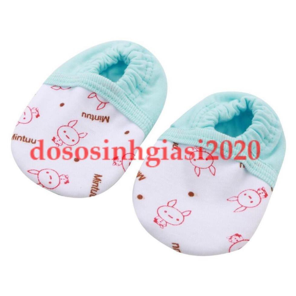 [HCM]SET 3 ĐÔI GIÀY VẢI MINTU CHO BÉ SƠ SINH 0-6 THÁNG