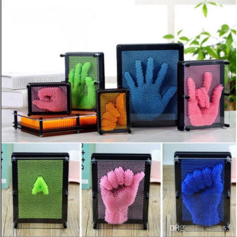 Bộ tạo hình 3D thông minh Pinart Montessori, đồ chơi Pinart 3D, khắc chữ, in dấu vân tay-Size 18cm