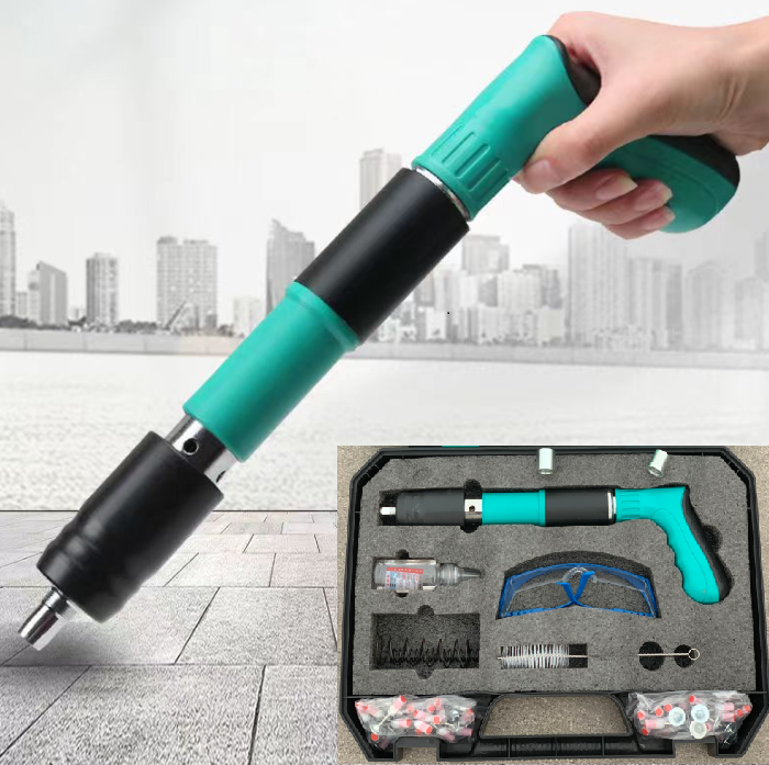 Súng bắn đinh thợ sửa tường Dụng cụ lắp đặt điện nước Dụng cụ sửa chữa trần nhà mini Máy Bắn Đinh Bê Tông Thế Hệ Mới, Súng Bắn Đinh Hạt Nổ Tặng Kèm 10 Đinh