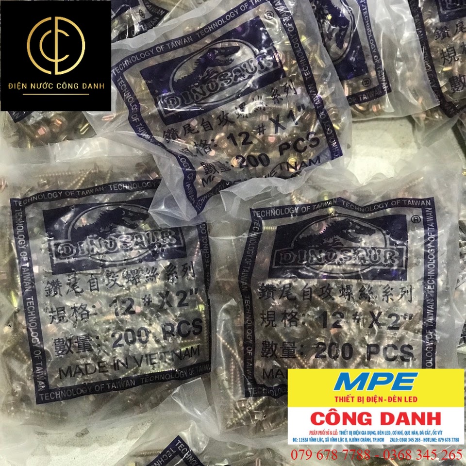 Bịch vít bắn tôn Chữ D ( 200 con)