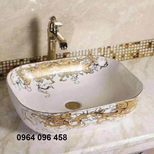 CHẬU RỬA MẶT LAVABO DƯƠNG BÀN ĐÁ HOA NĂN