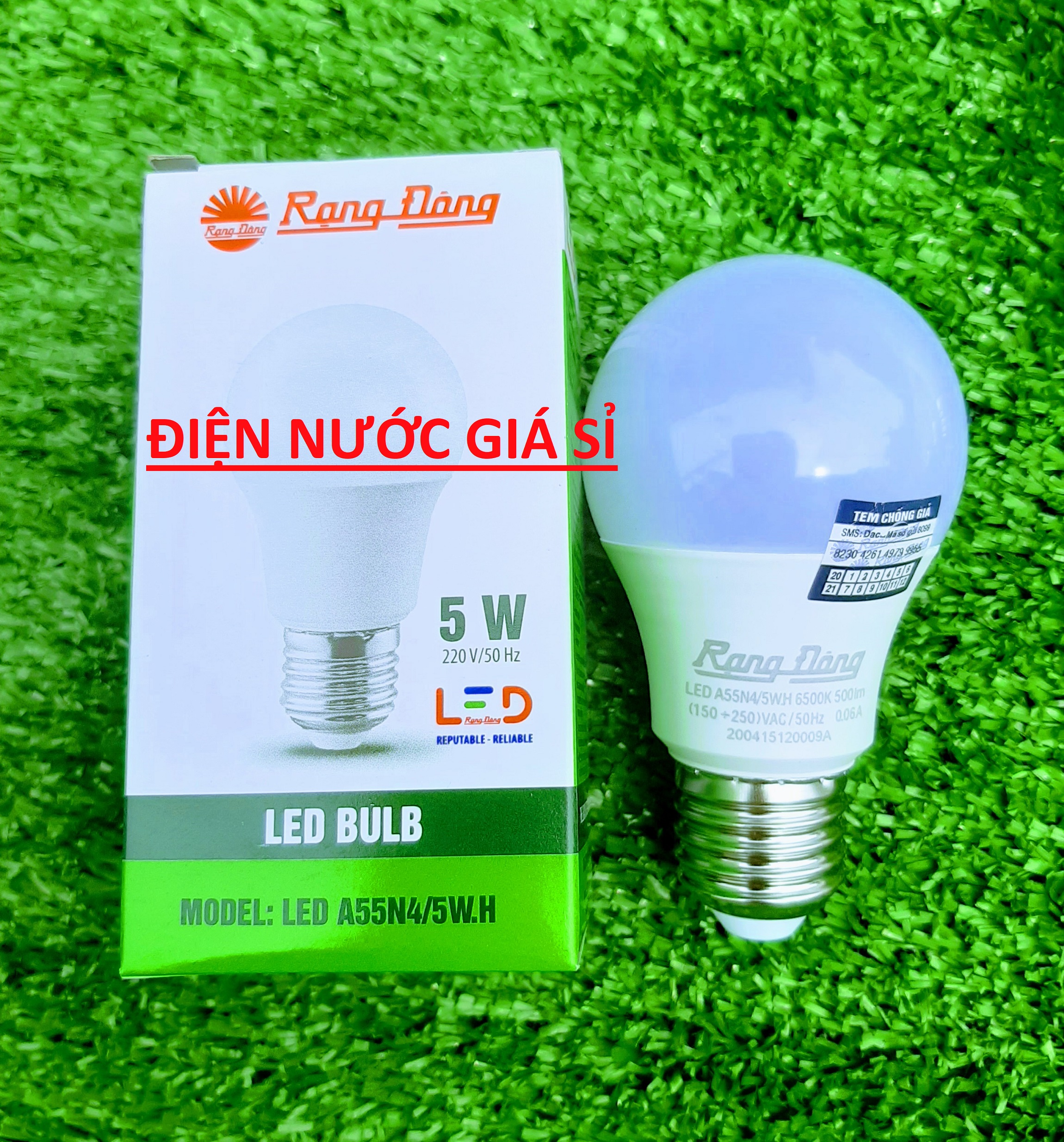Bóng đèn led buld tròn rạng đông 5w chính hãng