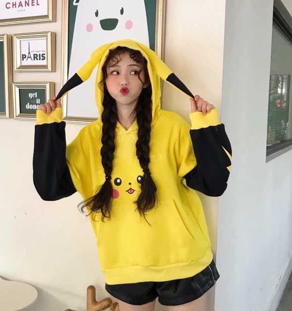 Áo hoodie pikachu cực dễ thương