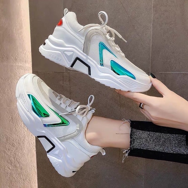 Giầy Nữ Thể Thao Sneaker TK Phản Quang Thời Trang Trẻ (shophanhan)