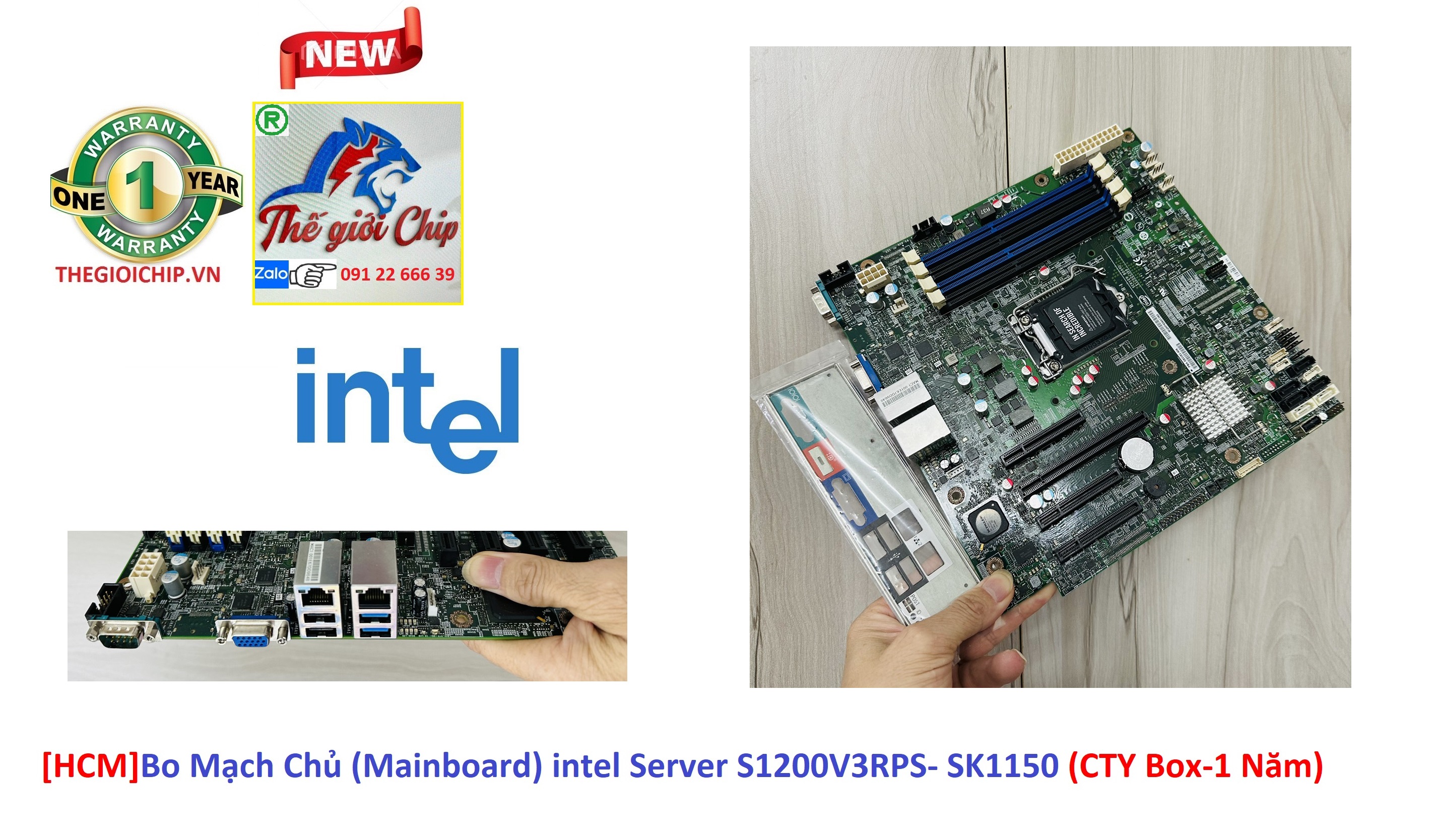 [HCM]Bo Mạch Chủ (Mainboard) intel Server S1200V3RPS- SK1150 (CTY Box-1 Năm)