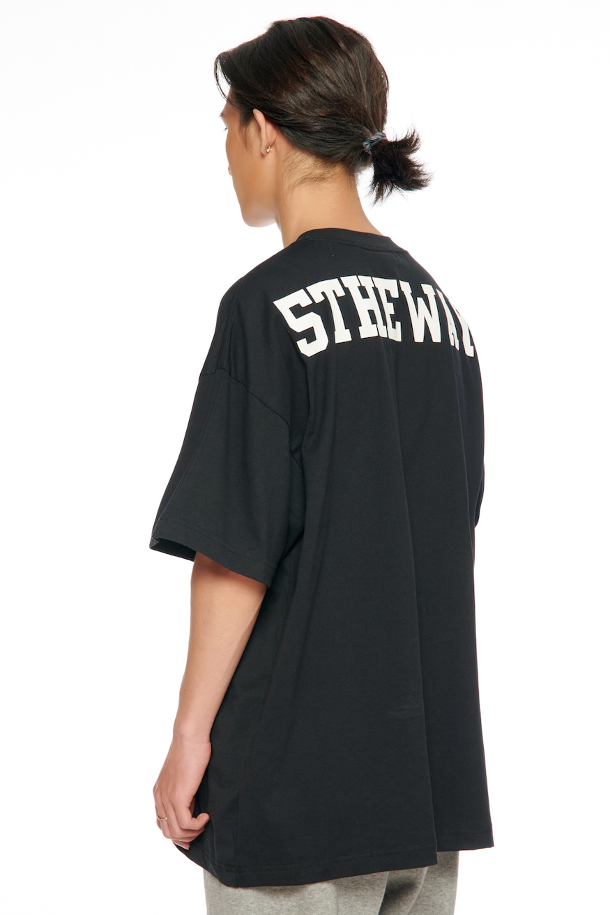 5THEWAY® /solid/ DROP SHOULDER TEE™ in BLACK aka Áo Thun Đen Tay Ngắn