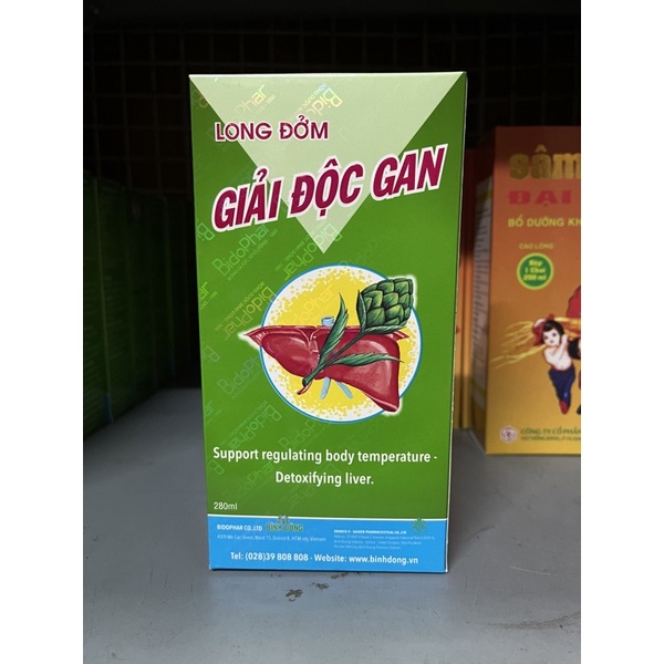 Long Đởm Giải Độc Gan của dượᴄ Bình Đông thanh nhiệt, giải độc, mát gan - chai 280ml