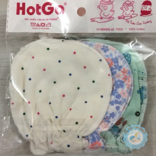Set 3 Bao Tay Viền Thun Cho Bé Sơ Sinh HotGa - Form to cho bé 1 tháng +