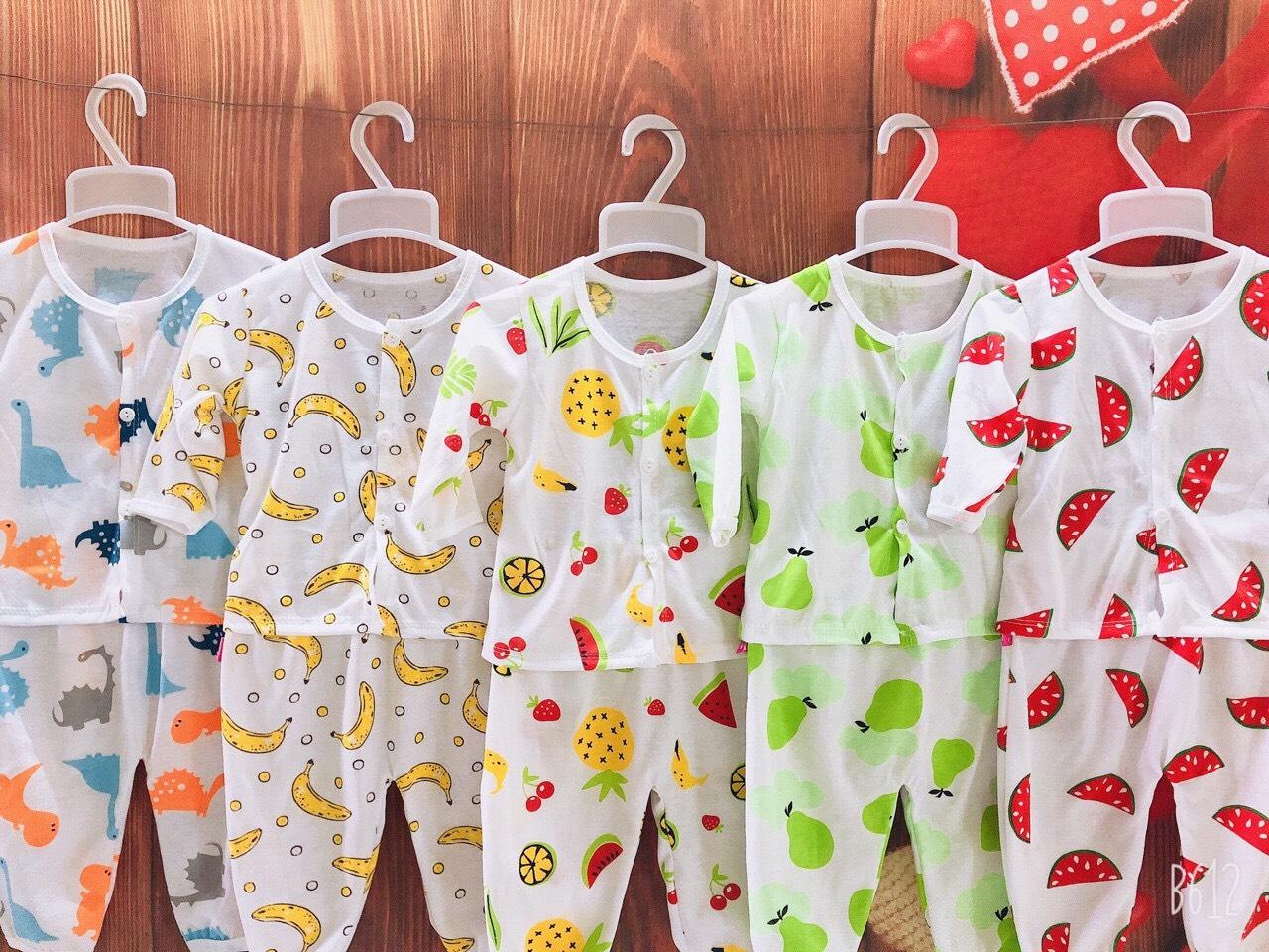 set 5 bộ dài tay cài cúc giữa  (KÈM QUÀ TẶNG)