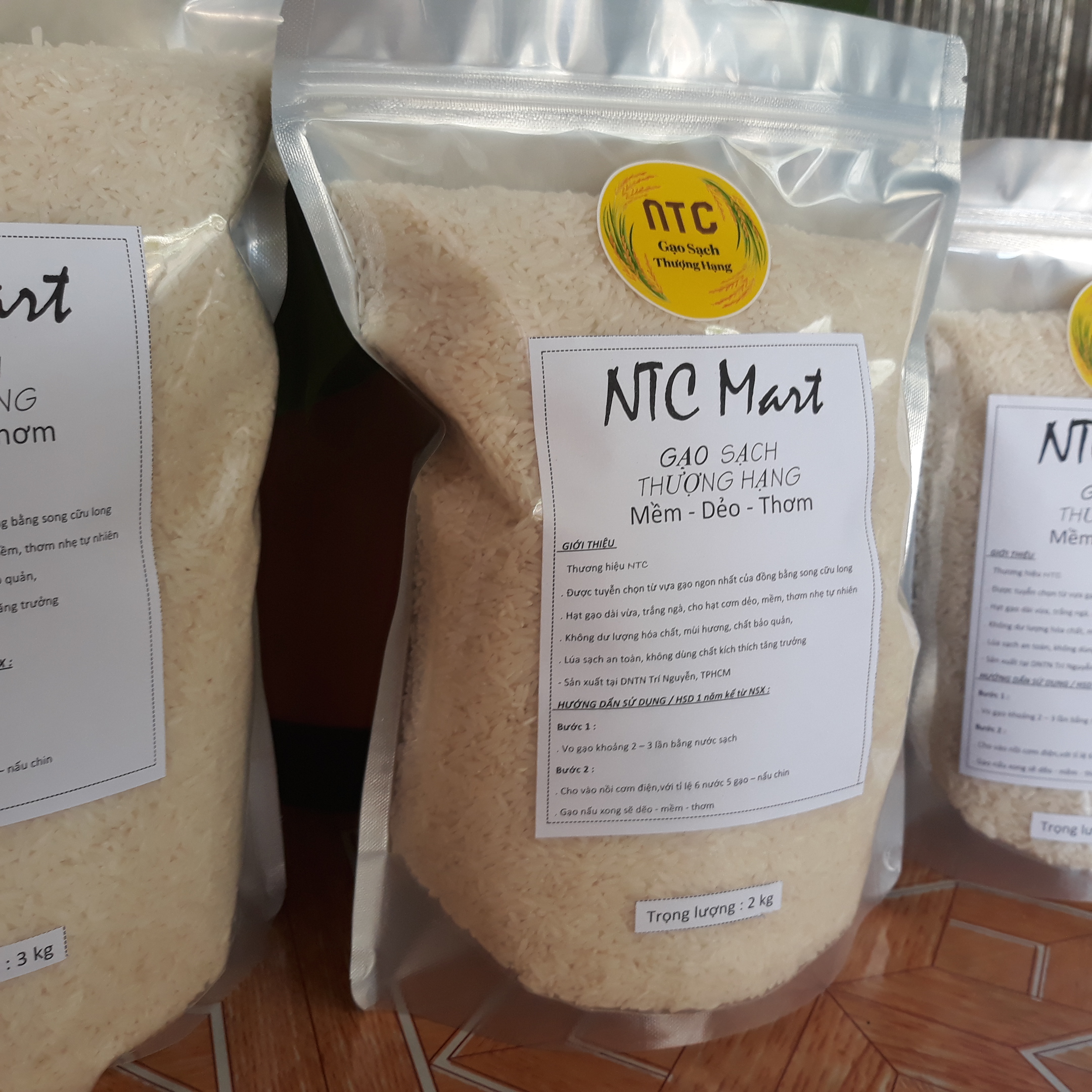 [HCM]Gạo ngon thượng hạng túi 2 kg