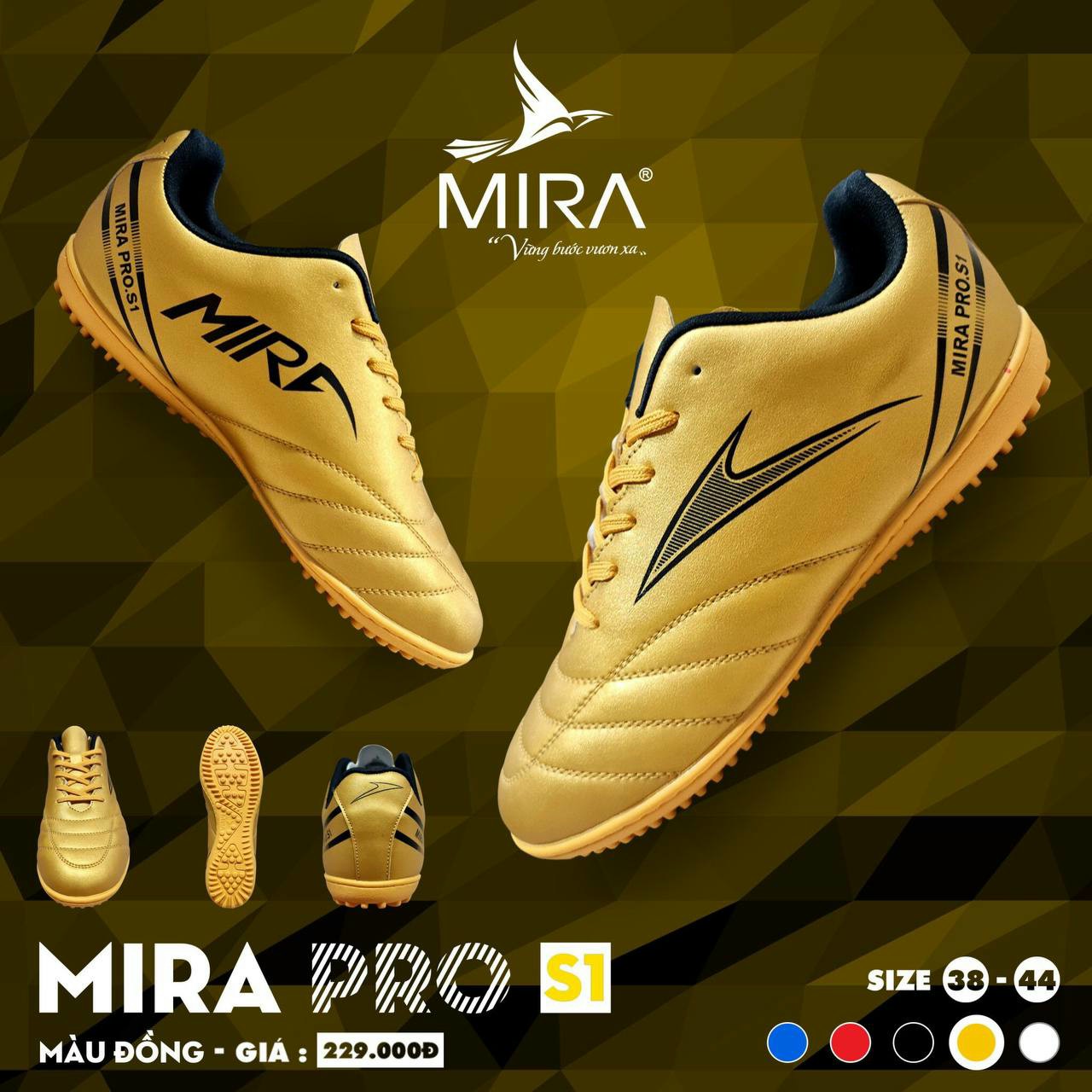 Giày đá bóng Mira Pro S1 TF (Khâu full đế)