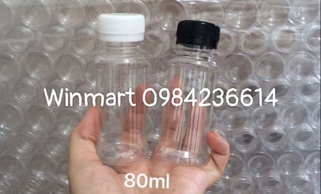 50 chai nhựa pet 80ml nắp vặn