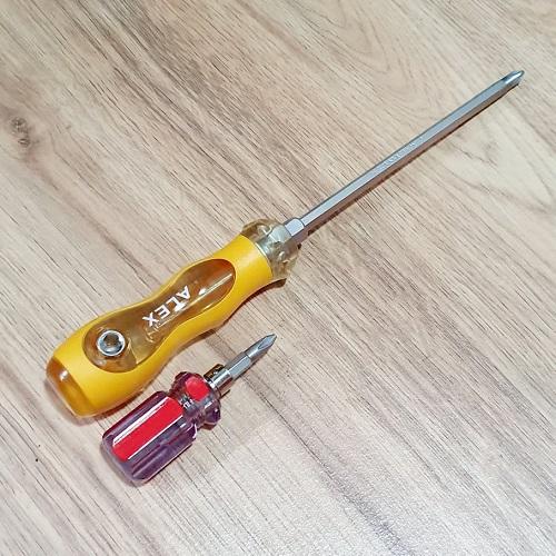 Bộ 2 Tua Vít 2 Đầu: Cán Tạo Lực Chữ T 26CM và Cán Mini 8CM