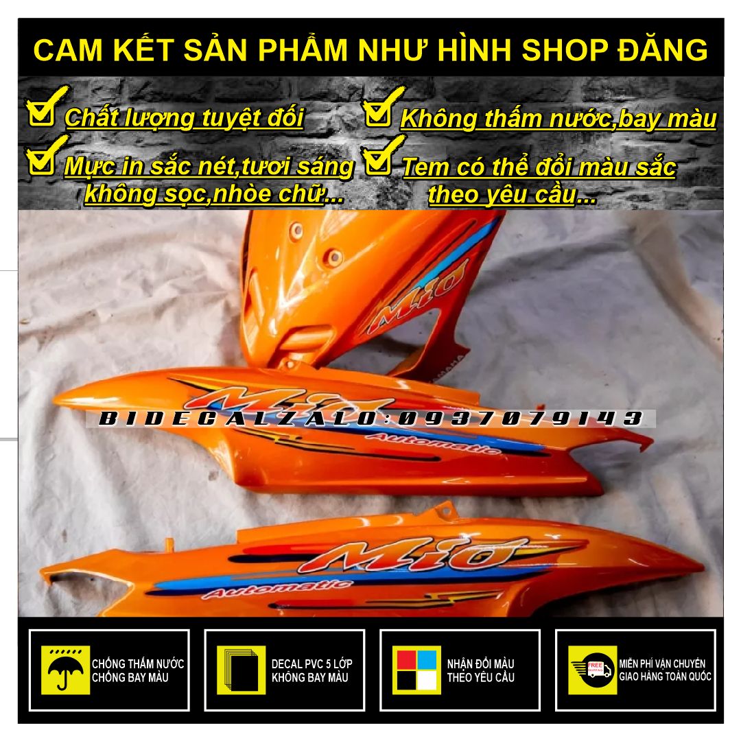 TEM RỜI MIO NHỎ CHẾ DÁN XE CAM