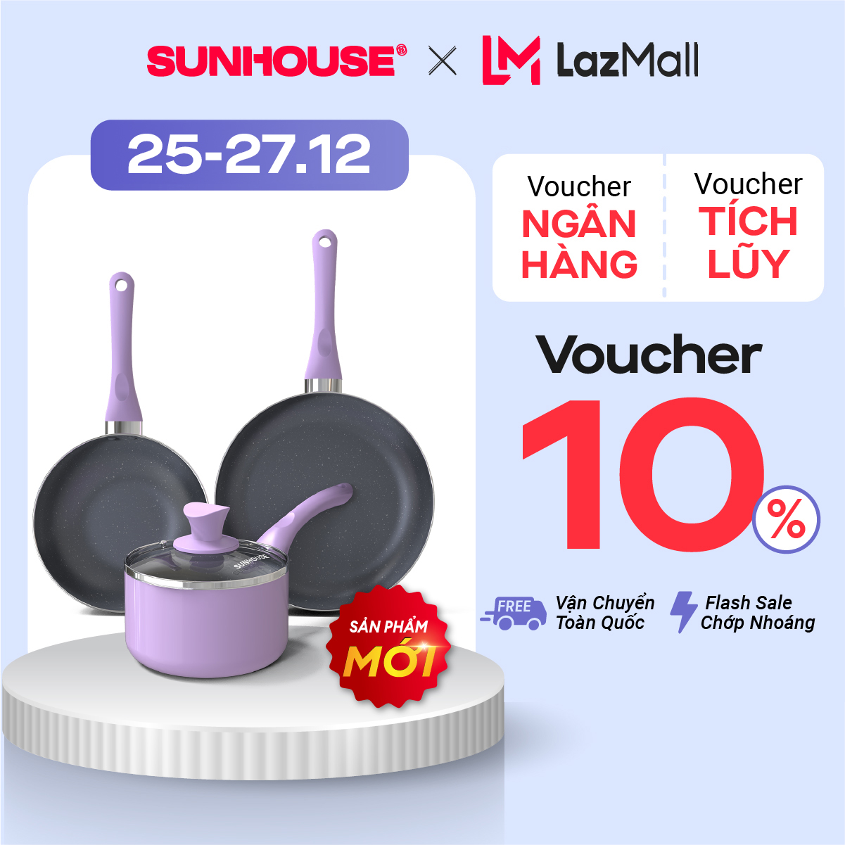Bộ chảo quánh chống dính đáy từ Violet Sunhouse VI113