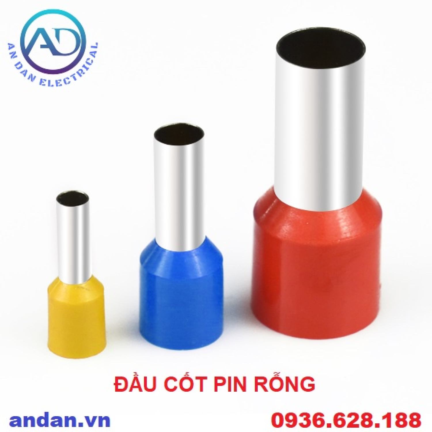 Đầu cốt pin rỗng, cos kim đơn E0508 E7508 E1008 E1508 E2508 E4009 E6012 E10-12 E16-12 E25-16 E35-16 E50-20, E70-20