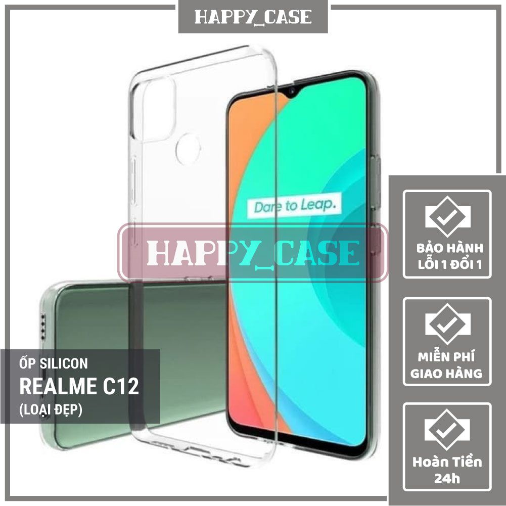 Ốp Lưng Điện Thoại Realme C12 Thin Transparent Silicon