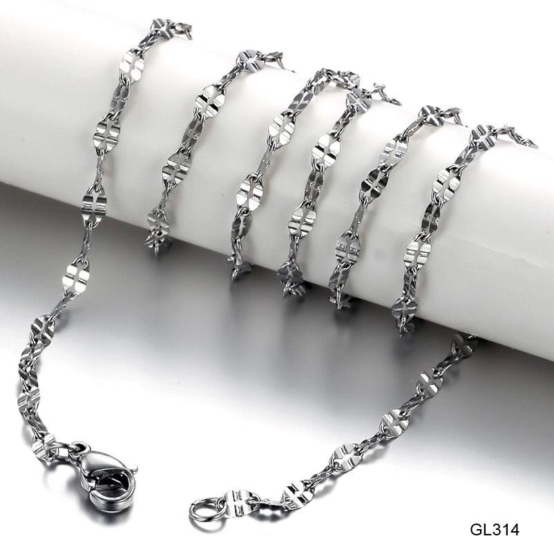 Dây chuyền nữ inox lá me D20