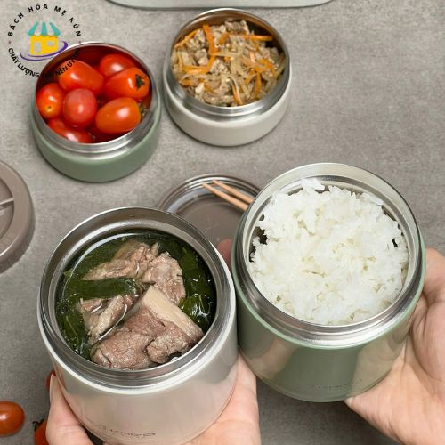 Bộ hộp cơm giữ nhiệt 5 món Kaiyo (4 hộp + 1 túi) - 1200ML