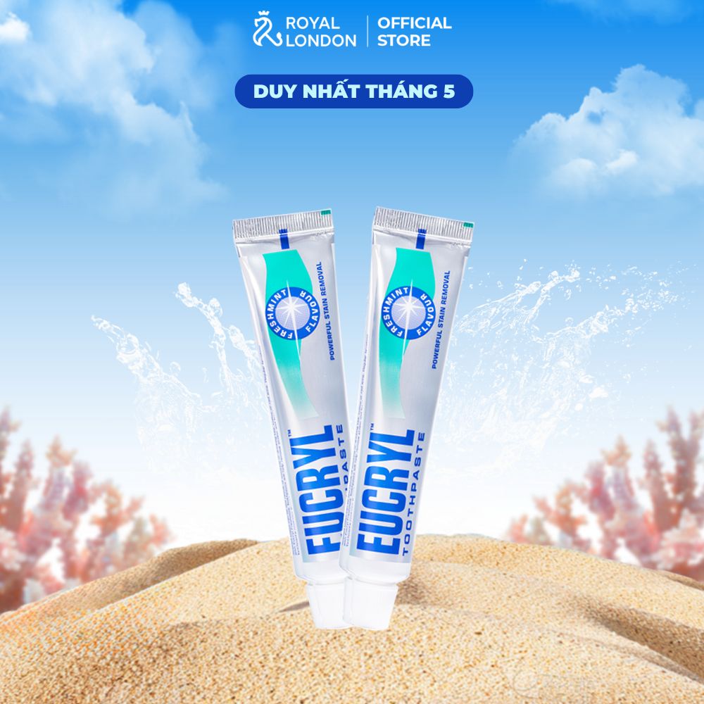 Combo 2 Kem đánh răng Eucryl hỗ trợ làm trắng răng (2x62g)