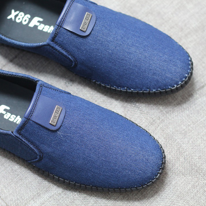giày lười vải jean cao cấp bảo hành 12 tháng (SP133)