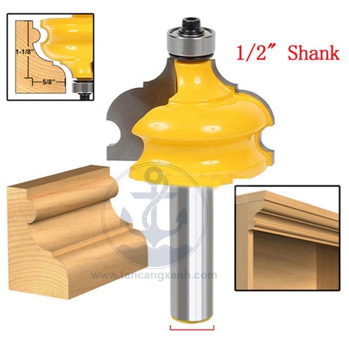 Mũi phay đánh chỉ 2 tầng cốt 12.7 mm