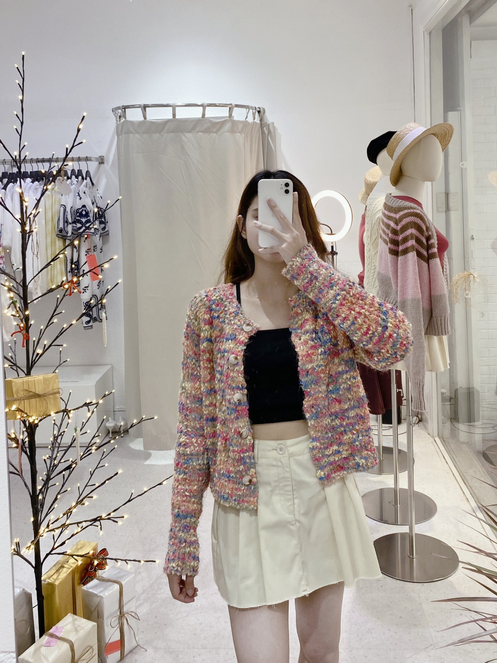 AfterBefore | Áo Cardigan đốm 2 màu