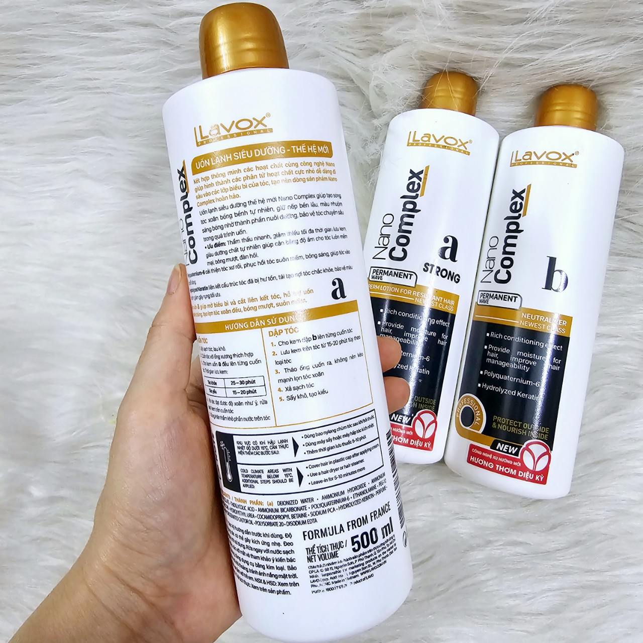 Uốn lạnh (Lớn) Lavox Nano Complex 500ml Chai A,B (Bán lẻ Từng Chai)