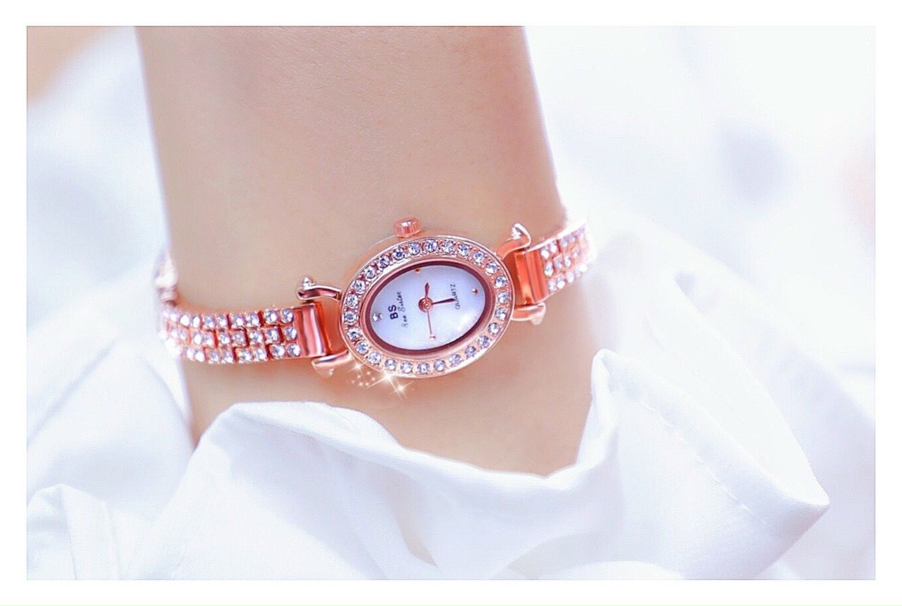Đồng hồ thời trang nữ Bs Bee Sister đính cườm AYO111