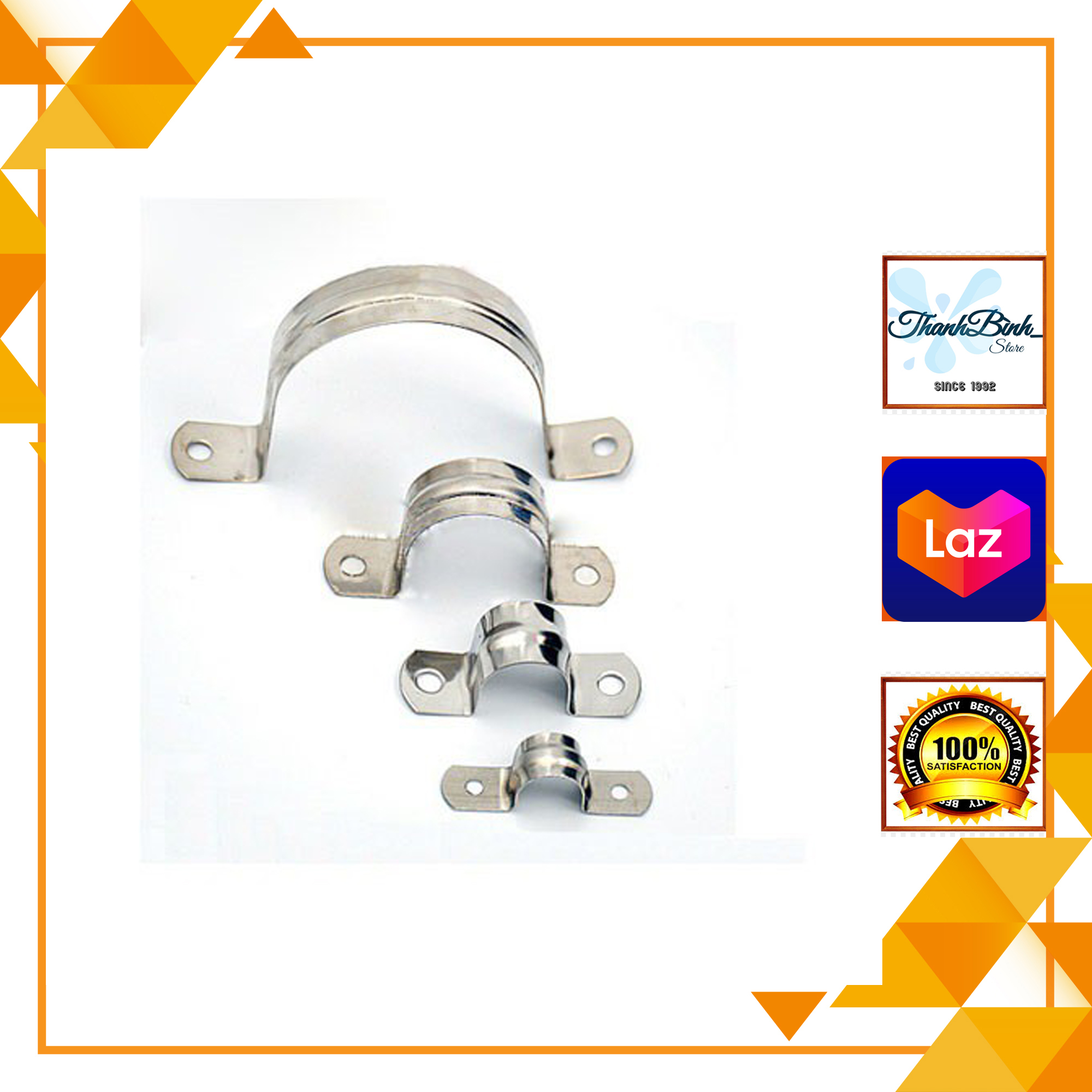 Đai ôm ống/ đai treo ống- các kích cỡ 21/ 27/ 34/ 42/ 48/ 60/ 75/ 90/ 110 mm