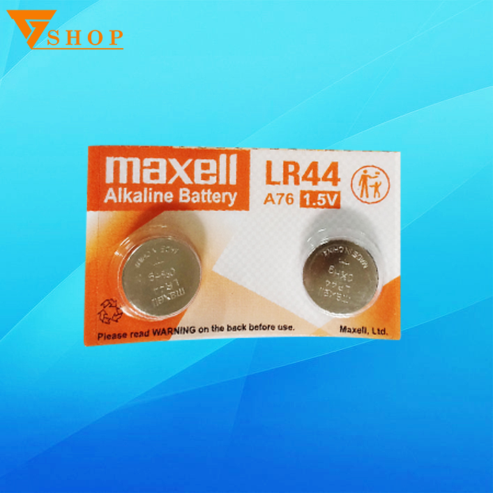 2 viên Pin LR44 Maxell Alkaline 1.5 V cao cấp