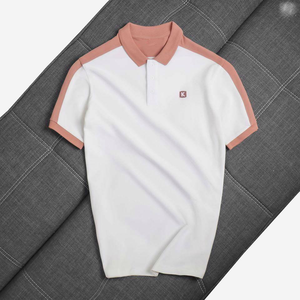 [HCM]Áo thun nam ngắn tay có cổ phối viền màu cánh tay thời trang cực ngầu Chất cotton mềm mịnthoáng mát