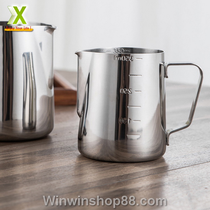Ca đánh sữa inox có vạch chia 350ml