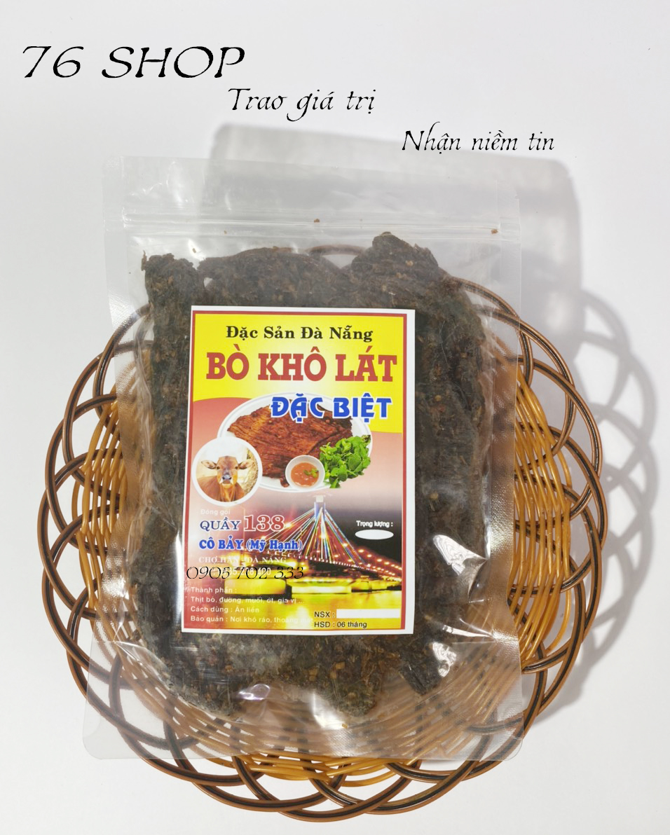 BÒ KHÔ MIẾNG 100% BÒ - NGON - NGỌT - MỀM - DAI [COMBO 2 HỘP 250gr]