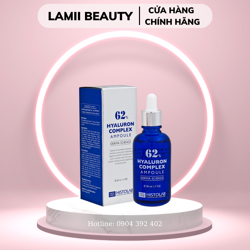 Tinh chất dưỡng ẩm Histolab 62% Hyaluron Complex Ampoule Derma Science