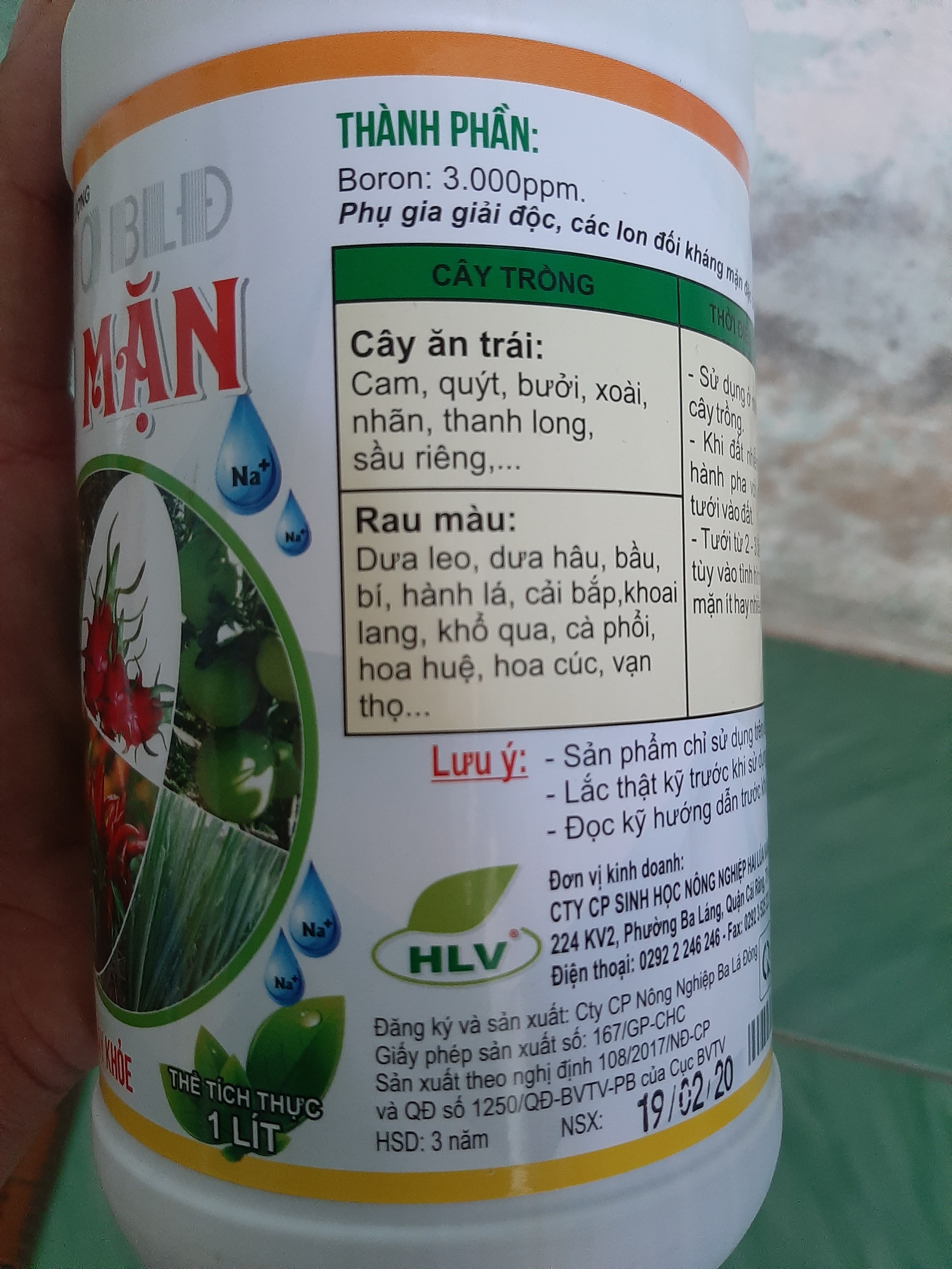 Chế phẩm giải độc mặn cho cây