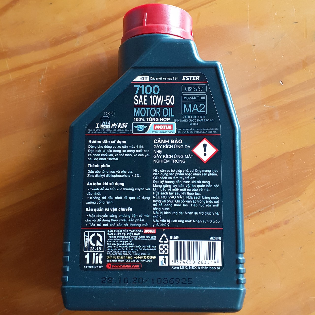 [HCM][SP CHO MOTO PKL] Motul 7100 4T 10W50 1L