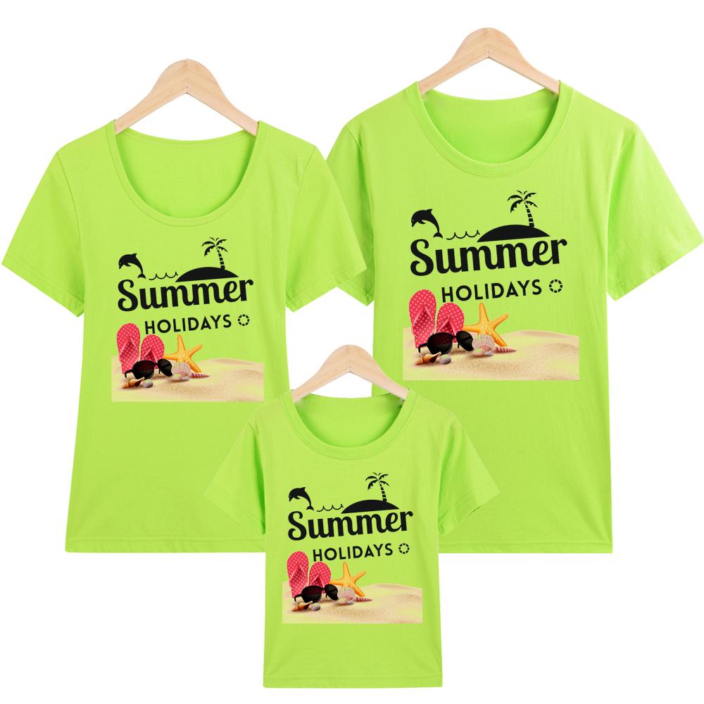 [HCM]Áo Thun Gia Đình in hình Summer holidays EGDM29 Thương Hiệu Elsa